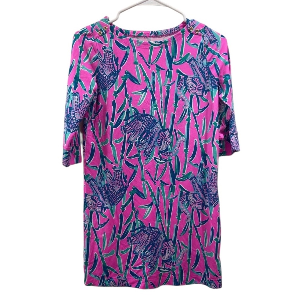 Lilly Pulitzer Kids Mini Sophie Dress Mandevilla Pink Elephant Dress Sz xl